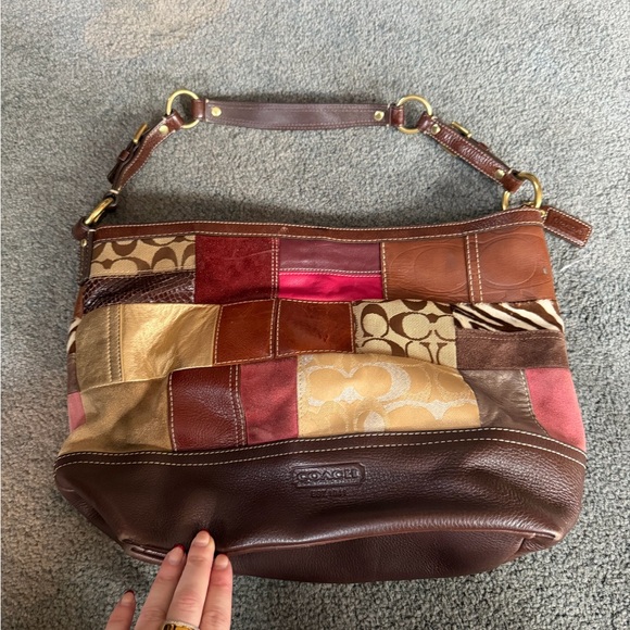 Coach Handbags - Coach Multicolor Patchwork Shoulder Bag